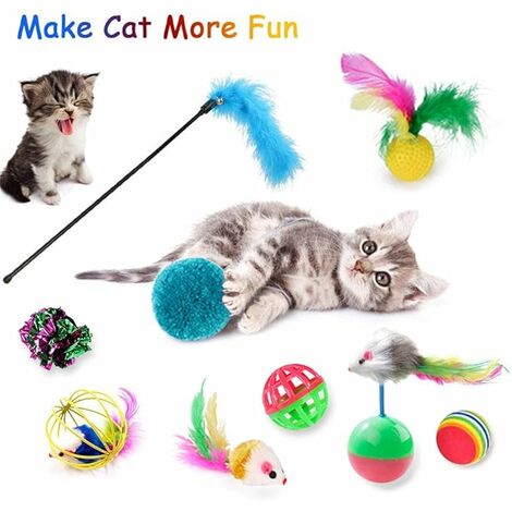 Jouets Chat,Kit Jouet Chats,Jouet pour Chat Animaux Domestiques Toys pour  Chat Chaton Minou,Jouet De Boule De Chat Tunnel Chat Jeu pour Chaton 21  pièces