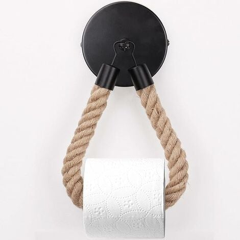 Porte-rouleau de rechange noir - Porte-rouleau de papier toilette - Porte-rouleau  