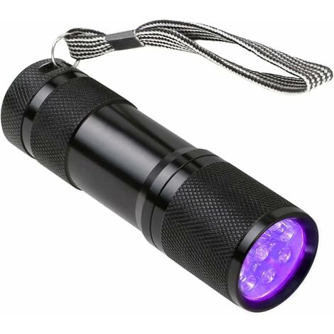 Mini lampe de poche LED UV portable, lumière noire ultraviolette