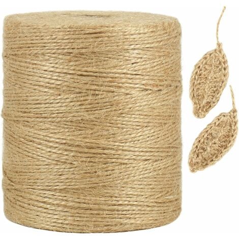300m corde de chanvre naturel, 1mm fine corde brune pour l'artisanat,  crochet, emballage cadeau, jardinage