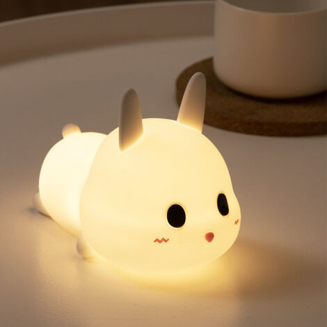 Veilleuse Bebe Bunny Avec 7 Changements de Lumière, Contrôle de  tap, Recharge USB, Fonction Minuterie
