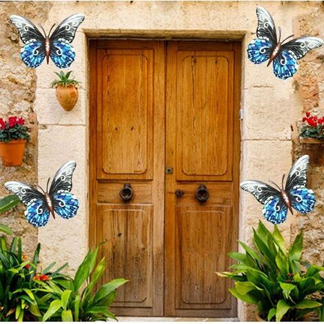 Numéro de maison avec signe papillon Panneau de jardin rouillé rustique -   France