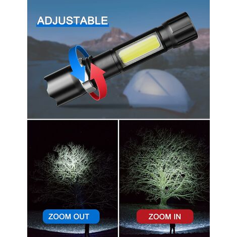 ANSMANN - Lampe torche LED rechargeable T400FR - Lampe professionnelle  rechargeable avec une mise au point optique  - Livraison gratuite dès  120€