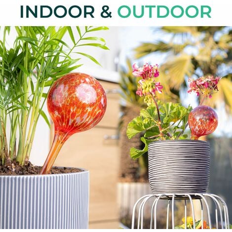 Globes d'arrosage de plantes, ampoules auto-arrosage en plastique  transparent, dispositif d'arrosage automatique de fleurs, arroseur de  jardin pour
