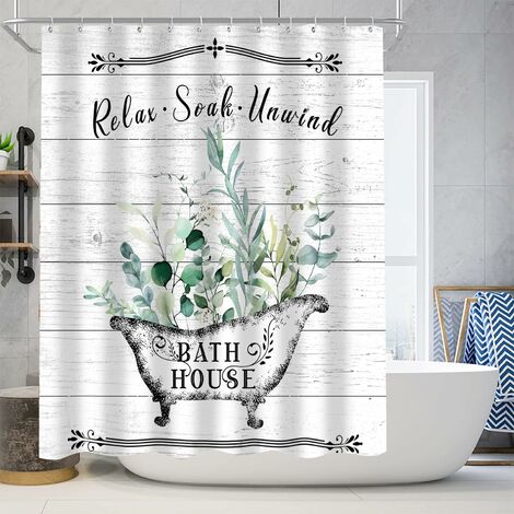 4 PCS ferme rideau de douche ensemble de salle de bain en feuilles vertes  décoration de