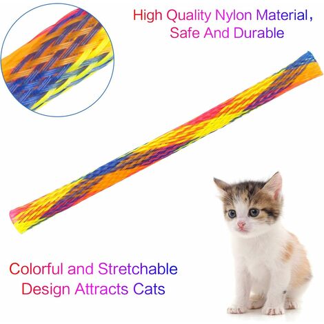Lot de 30 grands ressorts colorés en plastique pour chat et chaton (couleur  aléatoire)
