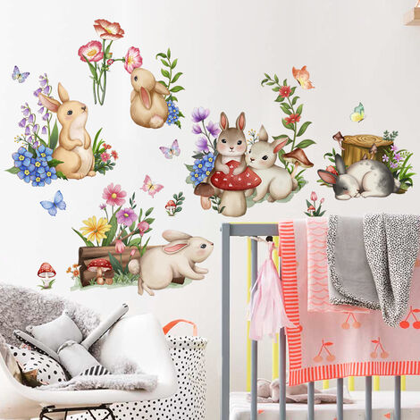 Sticker Tête de Lit Papillons - Décoration murale chambre enfant