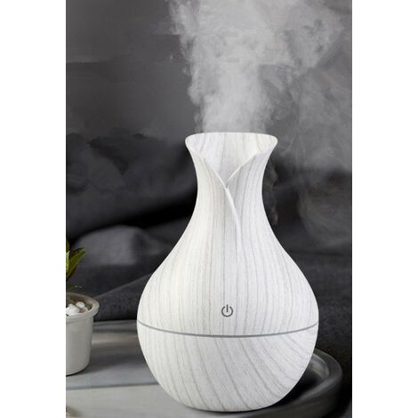 Diffuseur Vase D'Huiles Essentielles Et Humidificateur 130ml Blanc Avec 7  Changements De Couleurs LED-Aromathérapie