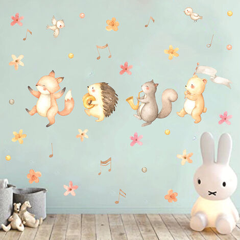 1pc Sticker Mural,panda ballons animaux Fleurs oiseaux,Autocollant Muraux  pour Chambre Enfants/Bébé,Sticker Mural pour Chambre Filles,Autocollants  Mural Animaux Fleurs de Salon Décor