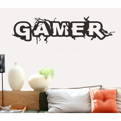 1pc Sticker mural amovible sticker mural Gamer décoration de la