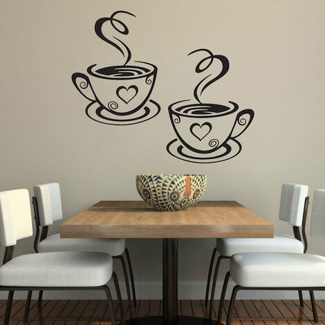 1pc Café Décoration Murale Autocollant, Café Bar Cuisine Sticker