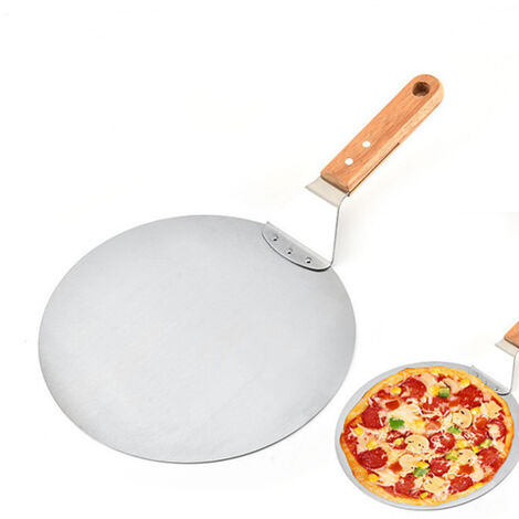 Pelle à pizza ronde en métal de 12 pouces en acier inoxydable