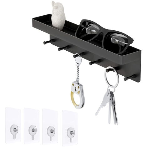 Porte-clés multifonction avec étagère de rangement à fixer au mur - Sans  perçage - Porte-clé innovant