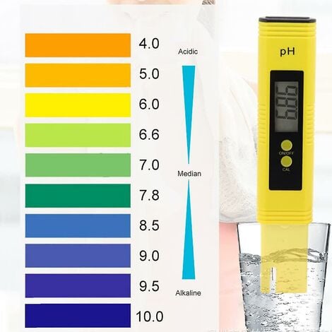 PH Mètre Numérique, Testeur PH Numérique Portable Lecteur Résolution  0,01pH, Test avec 0-14 pH Plage de Mesure avec ATC pour l'eau Potable,  Aquariums