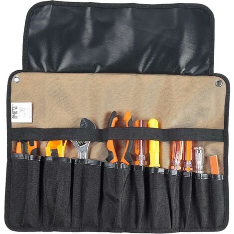 Sac à rouleaux d'outils, organisateurs d'outils et stockage avec 6  pochettes d'outils Pochette de rouleau d'outils polyvalente pour  mécanicien, charpentier