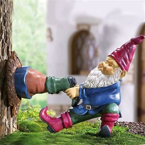 Gnomes de jardin drôle, jardinage grossier nouveauté inhabituelle cadeaux  pour femmes hommes drôle ornements de jardin extérieur inhabituel