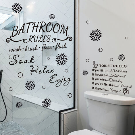 Stickers salle de bain: texte - stickers muraux salle bains - ambiance- sticker