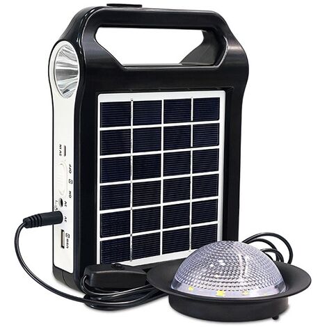 Lanterne de camping solaire à LED 80 lm avec fonction batterie de secours  USB