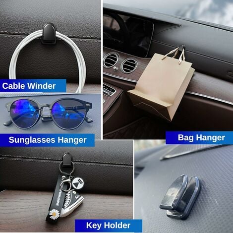 Support de lunettes pour voiture - Support de lunettes autocollant - Mini  porte-lunettes de soleil pour tableau de bord de voiture, accessoires de  voiture faciles à utiliser