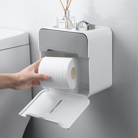 Boîte à mouchoirs papier toilette papier toilette papier toilette étanche  sans poinçon support suspendu papier toilette papier de pompage papier