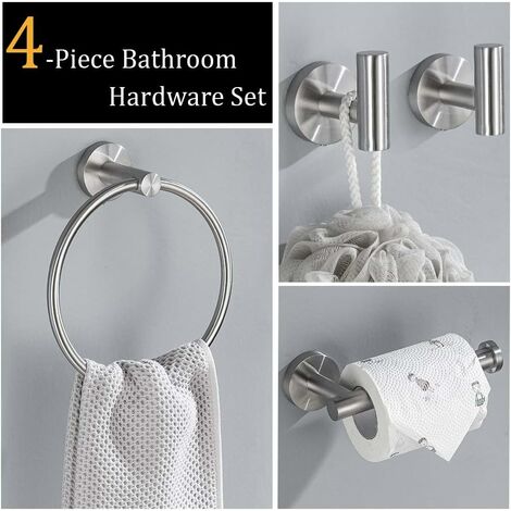 Ensemble de crochets de porte en acier inoxydable Set - 4 pièces à