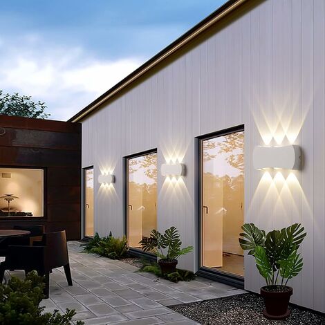 LED Longue Applique Murale Exterieur Deco Jardin Moderne Mur