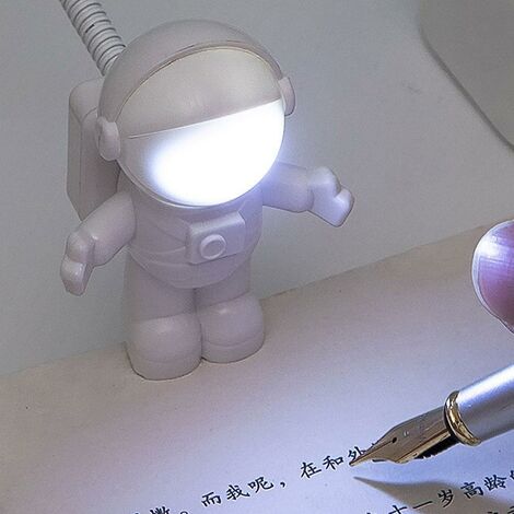 USB rechargeable lampe LED Portable Lampe de table Lampe de chevet MINI  Spaceman astronaute Design Lampe USB Powered LED Blanc Veilleuse  informatique : : Luminaires et Éclairage