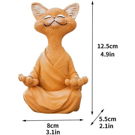 Figurine chat en cristal. Taille : 8cm.