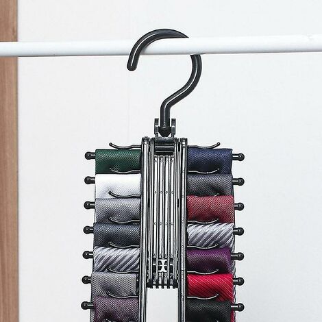 Acheter 20 griffes 360 degrés rotatif porte-cravate écharpe organisateur  foulard en soie cintre multifonctionnel support de rangement support de  ceinture accessoires