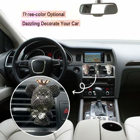 Clip de ventilation de voiture en cristal artificiel, parfum de voiture,  désodorisant de voiture, décoration, odeur