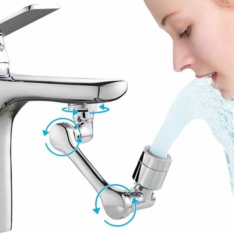 Robinet de salle de bain GENERIQUE Embout universel de robinet rotatif à 360°  anti éclaboussures
