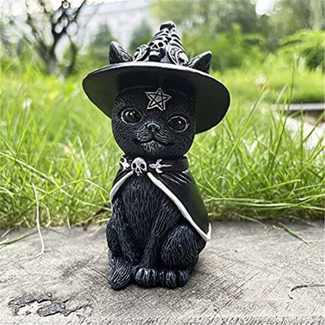 Statue de chat noir, décoration intérieure Mini figurines de chat