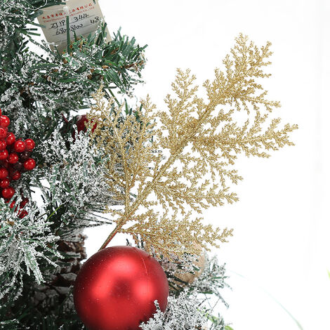 12 pièces feuilles de pin artificielles branche décor de Noël