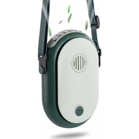 Ventilateur portatif à suspendre pour le cou Ventilateur personnel portable  à piles USB rechargeable 3 vitesses