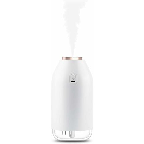 Humidificateur d'Air Chambre, humidificateur d'air Plante USB, silencieux  26 dB, arrêt automatiqu, Postuler à bébé(270ml Blanc)