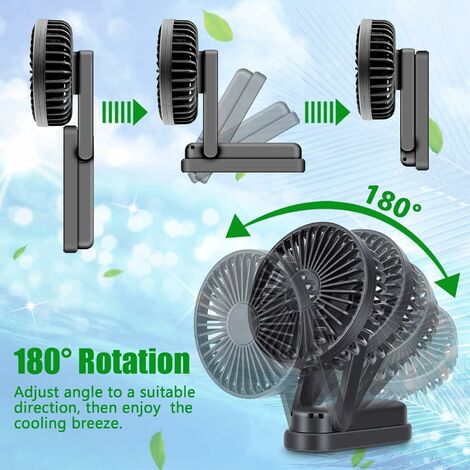 Universal - Clips de fonctionnement rechargeables sur ventilateur