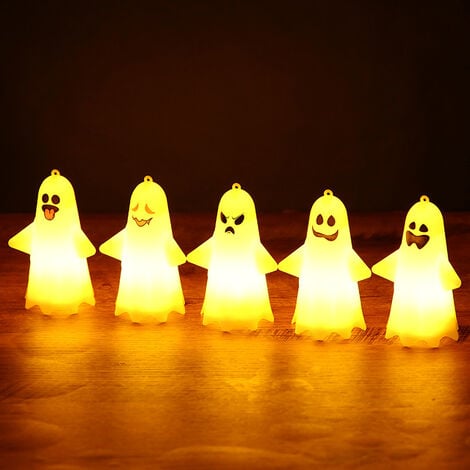 5 packs de 5 expressions décoration du Festival Saint 2022 nouveaux  produits ornements fantômes lumineux accessoires de fête d'Halloween  fantôme led
