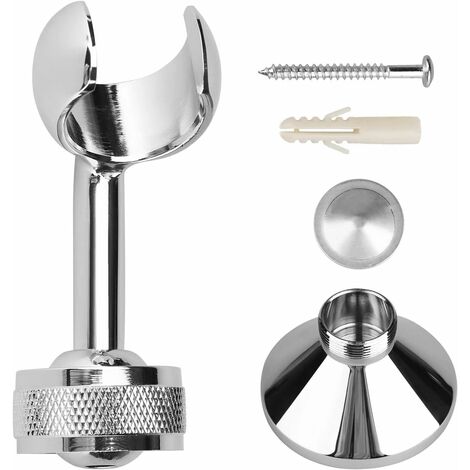 Support de pommeau de douche réglable en plaqué chrome pour flexible de  douche standard SUS304 Acier