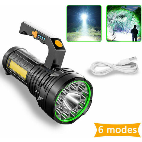 Lampe de poche LED multifonction haute luminosité avec batterie rechargeable  à la maison ou en voiture