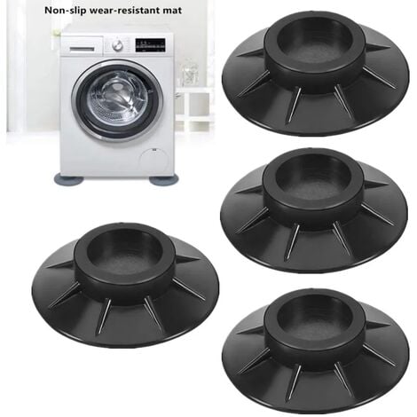 Support Anti-vibrations pour Machine à laver, 4 pièces, Anti-choc et Anti- bruit, tampons de pieds en caoutchouc