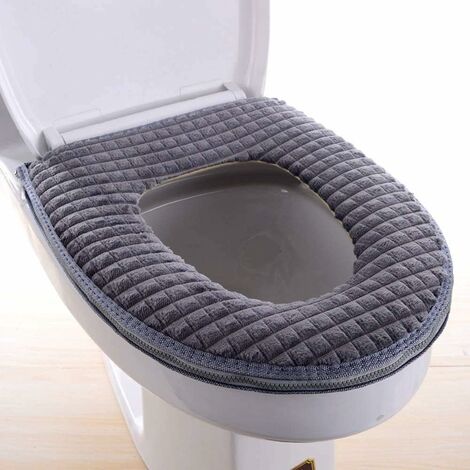 Coussin de siège de toilette doux pour salle de bain – Coussin de siège de  toilette lavable et confortable, convient à la plupart des couvercles de