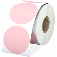 Étiquettes autocollantes thermiques Pink Circle de 1 po, étiquettes  thermiques directes rondes autocollantes, rouleau polyvalent