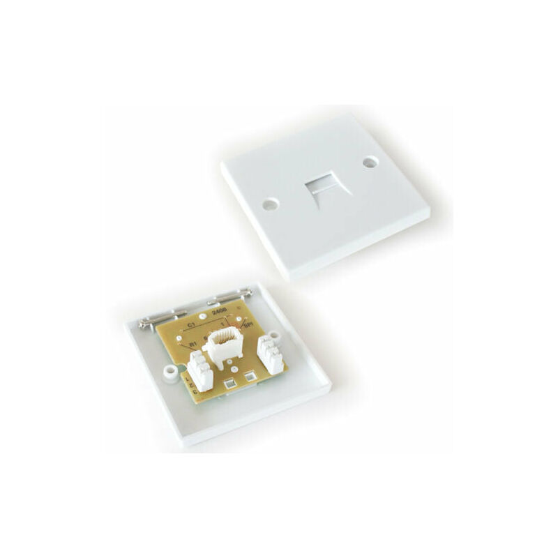 BT Extension Single Telephone Socket IDC Terminals 3/6A Wall Outlet Plate