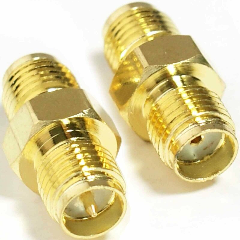 2 X Reverse Polarity SMA Female To SMA Socket Adapter Converter Antenna