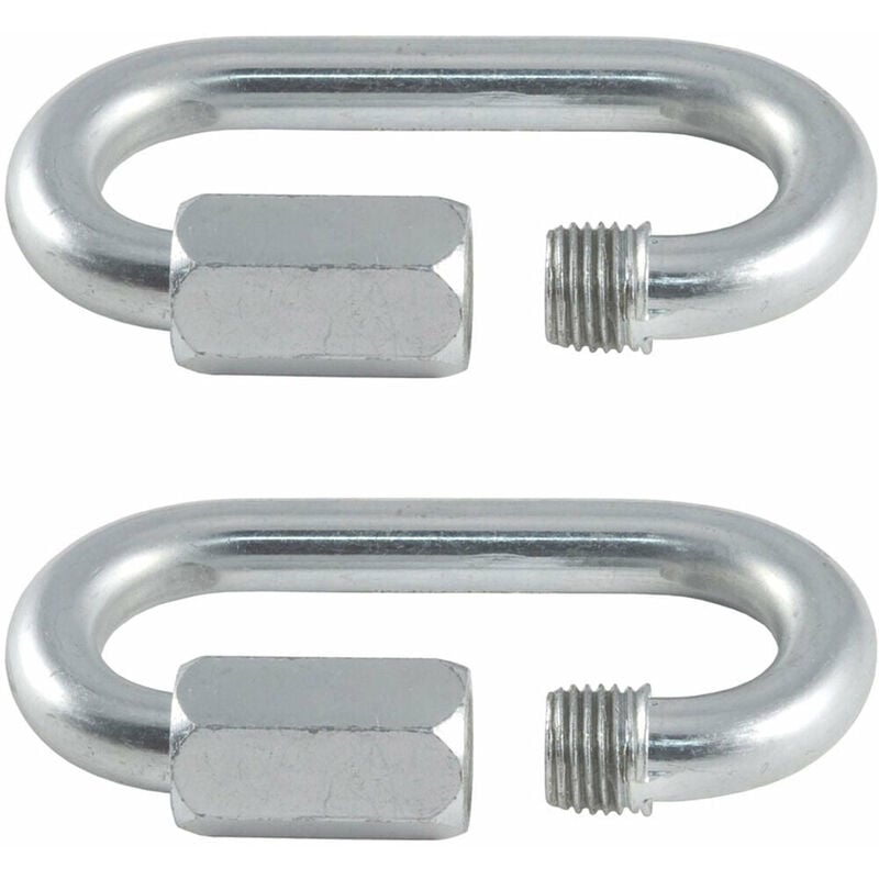 2x 8mm Stainless Steel Quick Link Wire Rope Chain Link Carbine Screw Loop