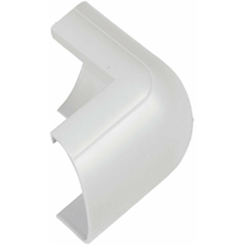50mm x 25mm White Clip Over External Bend Trunking Adapter 90 Degree