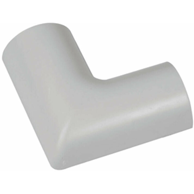 20mm x 10mm White Clip Over Flat Corner Bend Trunking Adapter 90 Degree