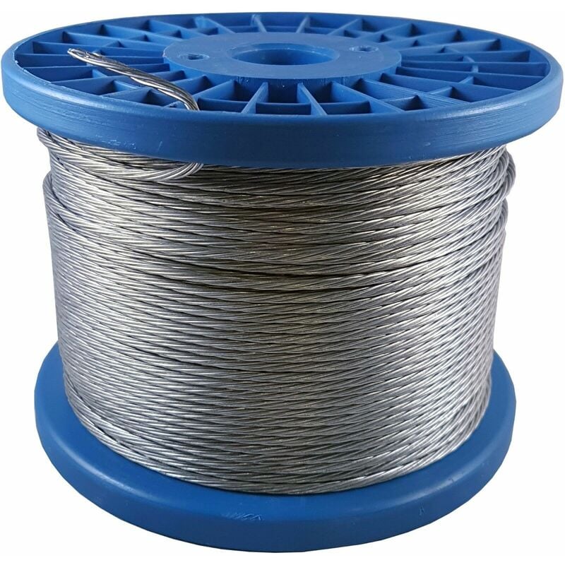 150m 2.6mm Lashing Guy Wire Rope Reel Strong Zinc Steel Catenary Line Cable