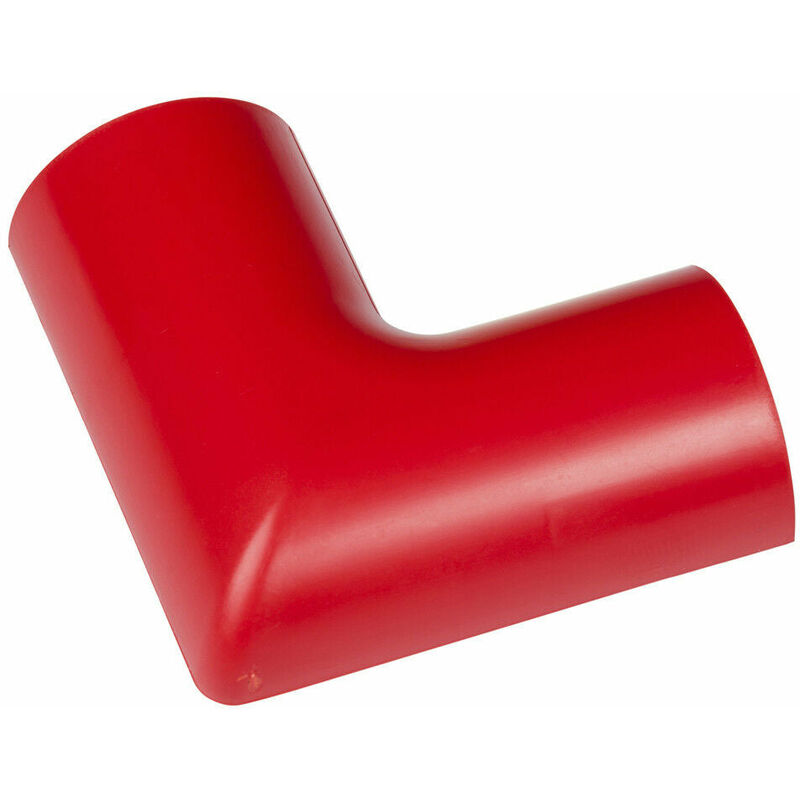 30mm x 15mm Red Clip Over Flat Corner Bend Trunking Adapter 90 Degree