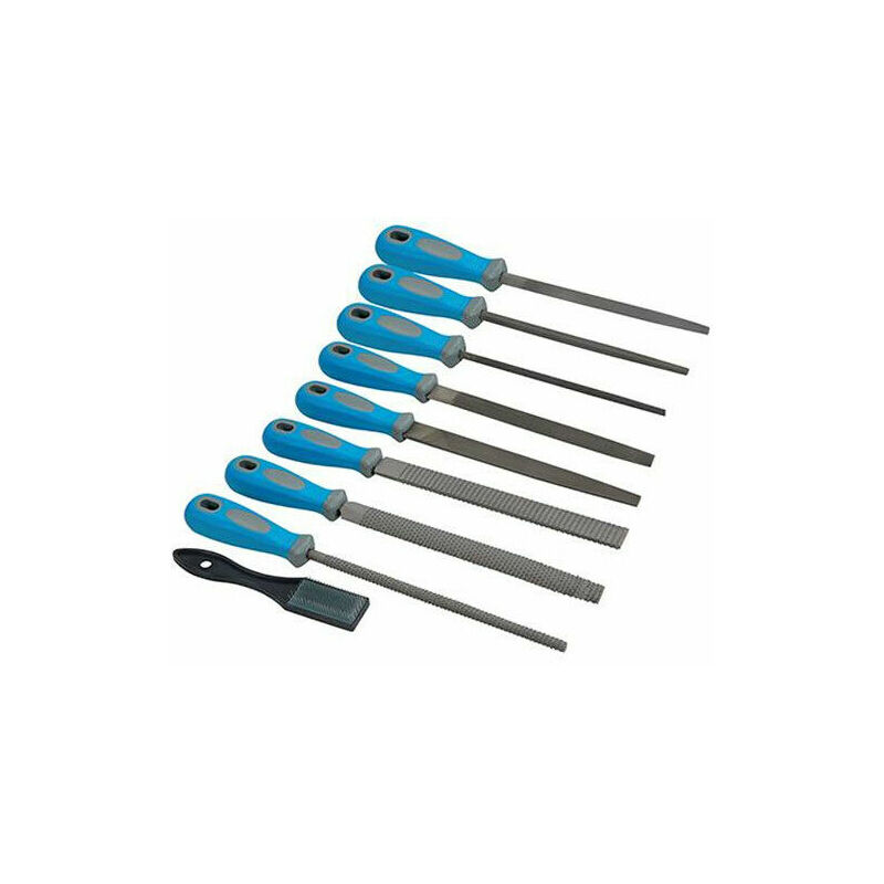 9 Piece Metal File Rasp Set/Kit Flat Half Round RoundTriangle&Square DIY Tool